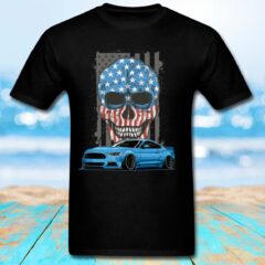 Mustang America Skull  USA Shelby S550 T-Shirt