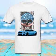 Mustang America Skull  USA Shelby S550 T-Shirt
