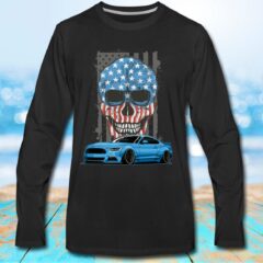 Mustang Cobra America Skull  USA Shelby S550 Long Sleeve Shirt