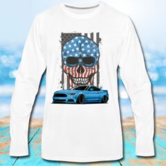 Mustang Cobra America Skull  USA Shelby S550 Long Sleeve Shirt