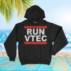 Run VTEC Civic Hatch CRX   Hoodie Sweatshirt