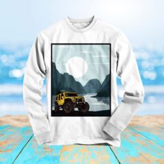 JEEP Offroading Off Road Mountains Long Sleeve Shirt